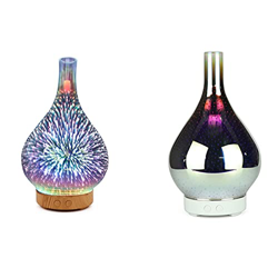 Humidifiers 3D Firework Glass Vase Shape Air Humidifier with 7 Color Led Night Light Aroma Essential Oil Diffuser Mist Maker for Adults características