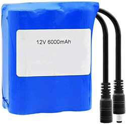 18650 12v 6000mah Li-Ion Battery Pack (6X 18650 Lithium Cells) Rechargeable with DC Plug For DIY Power Bank precio