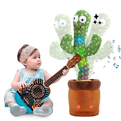 Cactus Bailarin Repite Español,Cactus Bailarin Español Repite,Funny Dancing Cactus Toy Español,Juguete de Cactus Que Habla Bebe,Baby Cactus Parlanchin