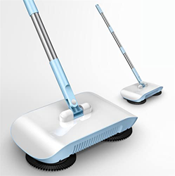 Broom Robot Aspuumer Cleaner Piso for el hogar Servidor de Cocina Machor de Barrido Manejo mágico Mango de Lavado Perezoso (Color : Blue Within 3 Pads características