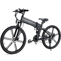 SAMEBIKE LO26-II Bicicleta Electrica Montaña Bicicleta Electrica Plegable 48V 10AH Bicicletas Electricas Shimano 7 Marchas con Instrumento LCD a Color precio