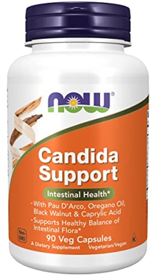 Now Foods, Candida Support, con Aceite de Orégano, Complemento Alimenticio, 90 Cápsulas veganas, Probadas en Laboratorio, Sin Soja, Sin Gluten, no GMO