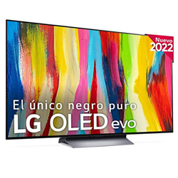 Televisor LG OLED55C24LA - Smart TV webOS22 55 pulgadas (139 cm) 4K OLED evo, Procesador Inteligente Potencia 4K a9 Gen 5 IA, compatible formatos HDR, en oferta