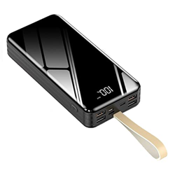 Cricia Cargador portátil Power Bank, Powerbank de 30000 mAh con 8 Salidas de Carga rápida, batería Externa, Cargador de Respaldo para teléfonos Inteli en oferta