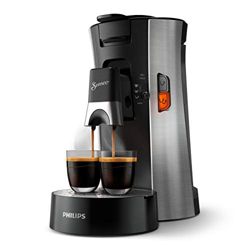 Philips Senseo Select CSA250/10 Crema Plus - Cafetera de monodosis (acero cepillado, selección de potencia y función de memoria) características