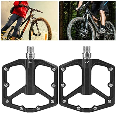 Fupi Pedales de Bicicleta de Montaña, Sistema de Rodamientos DU Diseño de Microranuras Plataforma de Bicicleta Pedales Planos para Bicicletas de Carre