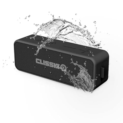 Clissia Altavoz Bluetooth 5.0 portátil, Potente Altavoz de Graves de 12 W, Altavoz estéreo inalámbrico, Impermeable, IPX7, para casa, Exterior, Viajes