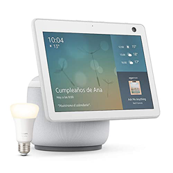 Echo Show 10 (3.ª generación), Blanco + Philips Hue White bombilla inteligente, compatible con Alexa - Kit de inicio de Hogar digital precio