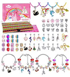 Regalo Niña 4 5 6 7 8 9 10 Años, Kit para hacer Pulseras, Juegos para crear Joyas, Juguetes Niña 5 6 7 8 9 10 11 Años, Abalorios para hacer Pulseras,  en oferta