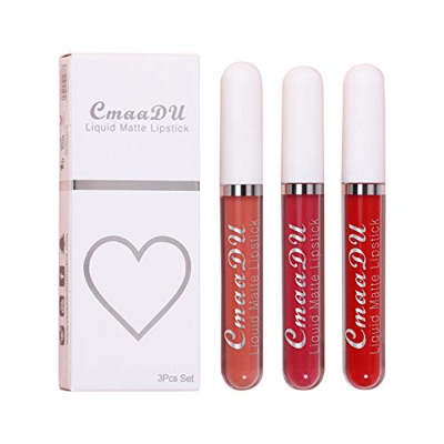 Pintalabios Mate Lip Long Lipstick During Makeup Sexy Gloss Ladies Hydrating 3pc Beauty Lipstick Labiales El Agua