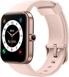 HOAIYO Reloj Inteligente Salud y Belleza con Alexa Integrado, para iPhone, teléfonos Android, Hombres, Mujeres (Rosa, 1,69) en oferta