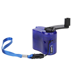 Cargador portátil USB para teléfono de emergencia, ABS, 5,5 V, con manivela, para viajes, útil para exteriores, equipo de camping, útil y práctico características