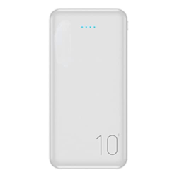 Power Bank Power Bank 10000mAh Cargador portátil para batería portátil LED Batería externa Recargable Banco de batería Compatible PowerbankWhite características