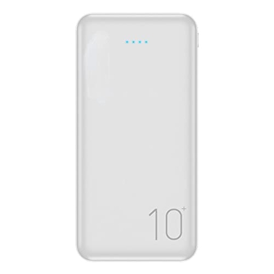 Power Bank Power Bank 10000mAh Cargador portátil para batería portátil LED Batería externa Recargable Banco de batería Compatible PowerbankWhite