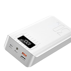 Power Bank 50000mAh Micro Capacidad,LED Indicador Cargador External para Smartphone Carga Banco de Baterías Compatible Blanco en oferta