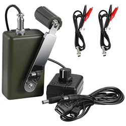 Generador de manivela manual, 30 W, 0 – 28 V, para exteriores, portátil, dinamo, impermeable, cargador de emergencia CC para cargar teléfonos móviles  en oferta