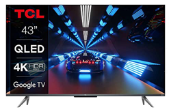 TCL QLED 43C739 - Smart TV 43" con 4K HDR Pro, Google TV con Sonido Onkyo, Motion Clarity, Google Assistant Incorporado & Compatible con Alexa en oferta