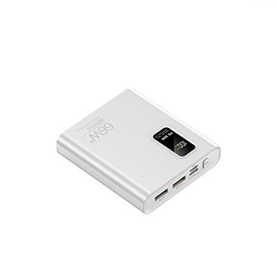 Banco de energía Powerbank Pd20w Banco de energía de Carga súper rápida 66w Cargador portátil 20000mah Pantalla Digital Batería Externa para Blanco