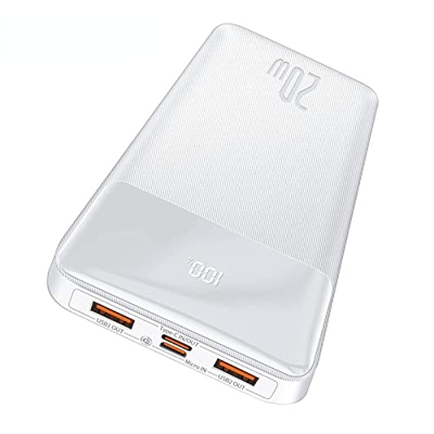 Power Bank 20W 10000mAh Cargador Portátil Externa 10000 Carga Rápida para Cargador Compatible con Smartphones, Tablets y más PD20WWhite