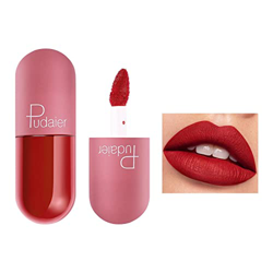 Pintalabios Rojo 18 colores Mini cápsula Lip Glaze Velvet Mist Color Taza antiadherente mate Cápsula Lápiz labial Impermeable Larga duración Regalo Co precio