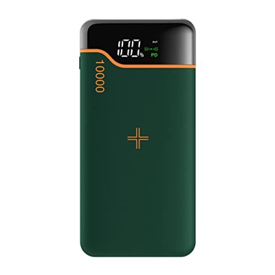 Power Bank Wireless Power Power 20000 mAh 22,5 W Super Charging Portable Powerbank Phone External Battery Charger Auxiliary Battery Green 10000 mAh