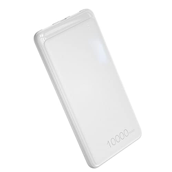 Power Bank 10000mAh Power Bank Slim USB Cargador de batería externa portátil para Smartphone Tablet y más Blanco precio