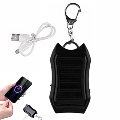 LUBOOT Solar Charger Keychain 1200mAH, Portable Charger, Phone Charger, Mini Keychain Power Bank Power Bank with LED Torch