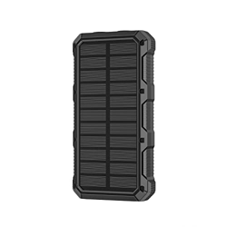 Banco De Energía Solar De 36800mah, PortáTil con Linterna Led 4usb Batería Externa para Acampar Al Aire Libre para TeléFono Powerbank Black en oferta