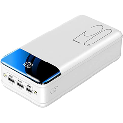 Wttfc Power Bank 50000mAh Cargador Portátil De Alta Capacidad Batería Externa Tipo-C Carga Rápida 3 USB con Linterna LED Y Pantalla Digital LED Power  características