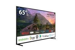 Hitachi 65HAK5350, Android Smart TV 65 Pulgadas, 4K Ultra HD, HDR10, Dolby Vision, Bluetooth, Google Play, Chromecast Integrado, Compatible con Google características