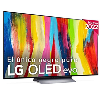 Televisor LG OLED55C24LA - Smart TV webOS22 55 Pulgadas (139 cm) 4K OLED EVO, Procesador Inteligente Potencia 4K a9 Gen 5 IA, Compatible formatos HDR,