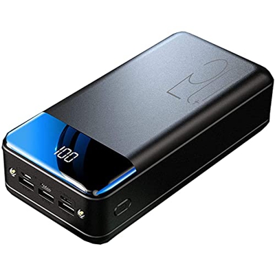 Wttfc Powerbank 50000Mah Carga Rapida, Bateria Externa 2.1A Cargador Portatil Carga Rapida, Power Bank USB C Entrada con Linterna LED Y Pantalla Digit