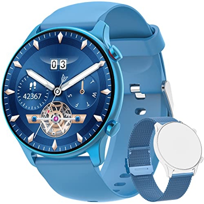 Reloj Inteligente Hombre, 1.32" Pantalla Táctil a Color Smartwatch con Pulsómetro Sueño Podómetro IP67 Impermeable Multideporte Llamada de Notificació