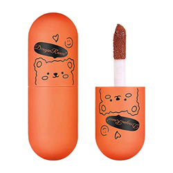 Pintalabios Mate Lip Glaze Cute Bear no es fácil de sumergir Copa Lipstick Lip Gloss Makeup Orange Lip Beauty Lip Glaze Lasting Lip Glaze Velvet Lipst características