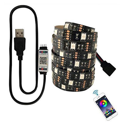 ZIRUIGONG DIRIGIÓ Luces de Tira for TV, RGB 5050 TV Kit de Luces USB Brillo Ajustable motorizado y Kit de iluminación de sesgo for TELEVISOR Monitor d