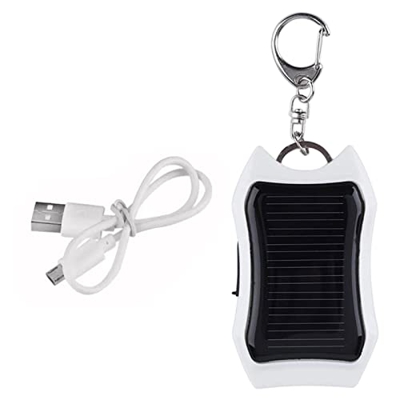 herommy Banco de energía Solar | Cargador de Llavero con 3 Luces LED | Cargador de Llavero para teléfonos celulares, tabletas, Dispositivos electrónic