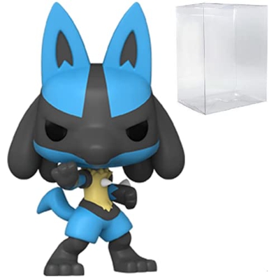 Pokemon - Figura de vinilo Lucario Pop! (cubierta con funda protectora compatible con Pop Box)