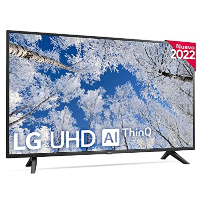 Televisor LG 43UQ70006LB - Smart TV webOS22 43 pulgadas (108 cm) 4K UHD, Procesador de Gran Potencia 4K a5 Gen 5, compatible con formatos HDR 10, HLG 