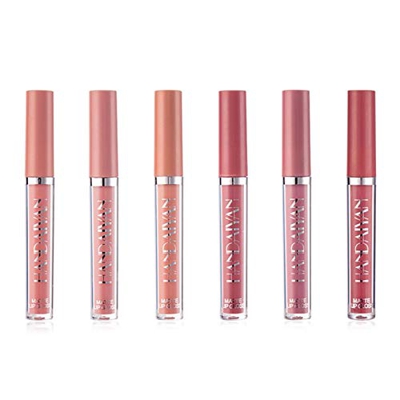 Juego De Lápiz Labial Nude Mate De 6 Colores Aterciopelado,Pintalabios Mate Liquido Labiales Mate,Líquido Pintalabios Traje,Liquido Lápiz Labial Pinta