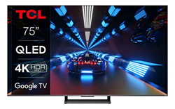 TCL QLED 75C739 - Smart TV 75" con 4K HDR Pro, Google TV con Sonido Onkyo, 144Hz Motion Clarity, Google Assistant Incorporado & Compatible con Alexa precio