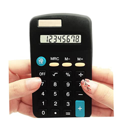 NIDONE 1PC Calculadora de función estándar con energía Solar y batería Pantalla LCD Pequeña calculadora de Bolsillo para Estudiantes y Profesionales ( en oferta