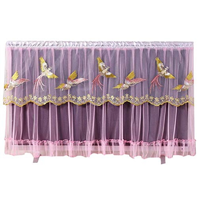 TV Cover LCD TV Cover Lace Design 42 Inch TV Cover Clam Shell Design Washable(Size: 50 in Color: Pink) (Blue 65 in)