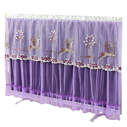 Creative Desktop Hanging Type Universal LCD TV Cover 55 Inch Lace Fabric Television Set TV Cover(Size: 50 in Color: Purple) (Purple 45 in) en oferta