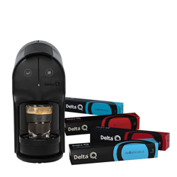 Delta Q - Quick (Antracita) - Cafetera de Cápsulas - 19 Bares de Presión - Expresso - 2 Programaciones Automáticas - Incluye 100 cápsulas - Sistem de  en oferta