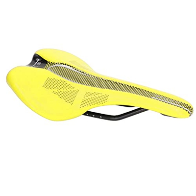 Aoutecen Sillín de Bicicleta de Montaña, Asiento de Bicicleta de Montaña de Diseño Ergonómico Suave Y Cómodo para Bicicletas Plegables(Amarillo)