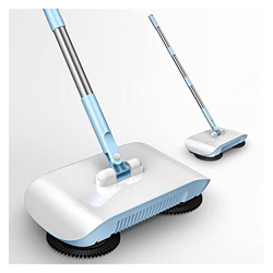 Mano Push Broom Robot Aspirador de la aspiradora Hogar Cocina Sweeper Dos en una máquina de Barrido a Prueba de Viento Barredora De Pisos (Color : Blu precio