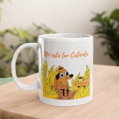 MOL3D - Taza con frase y dibujo. Regalo Original "No esta tan caliente" - 350 ml