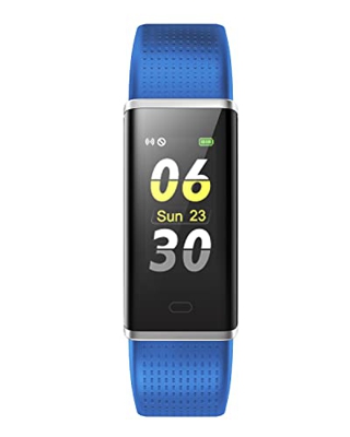 ASIAMENG Reloj Deportivo para Hombres y Mujeres, Monitor de frecuencia cardíaca, Pulsera Inteligente IP68, Contador de Calorías (Azul)