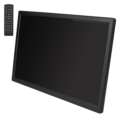 NEZE TV portátil, TV Digital ABS Puerto USB de 16 Pulgadas Enchufe de la UE Sintonizador de Alta sensibilidad de 110-220 V con Soporte para Exteriores