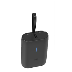 Mini Mobile Power Bank Small and Super Large Capacity 10000 Mah Power Bank with Cable Fast Charging 22.5W White (Black) en oferta